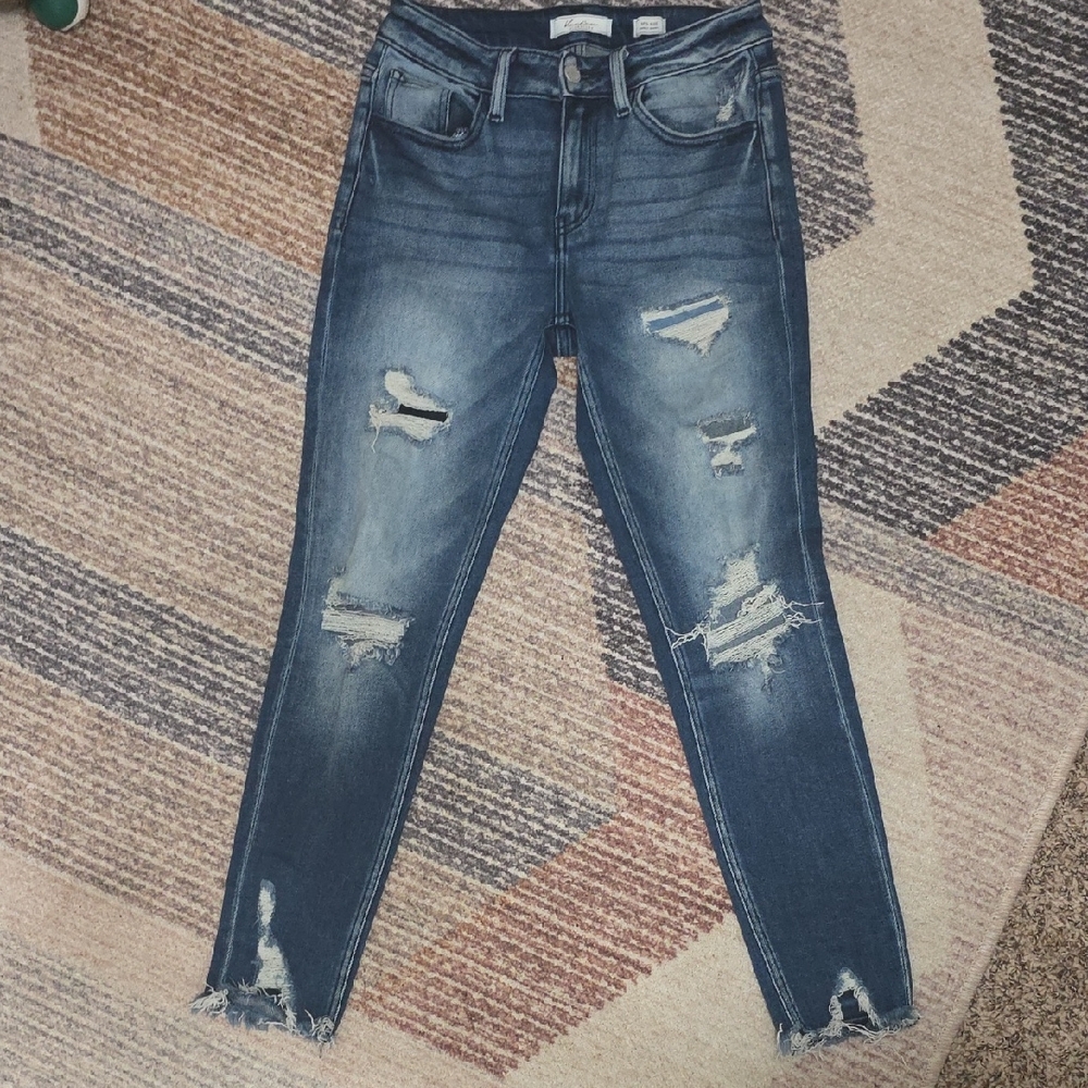 Trendy Distressed Denim Skinny Jeans